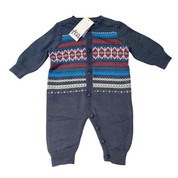NWT Tea Collection Knit Romper 0-3m - Picture 1 of 4